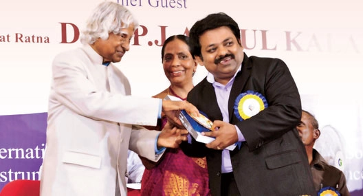 Honoured by Dr. A.P.J. Abdul Kalam